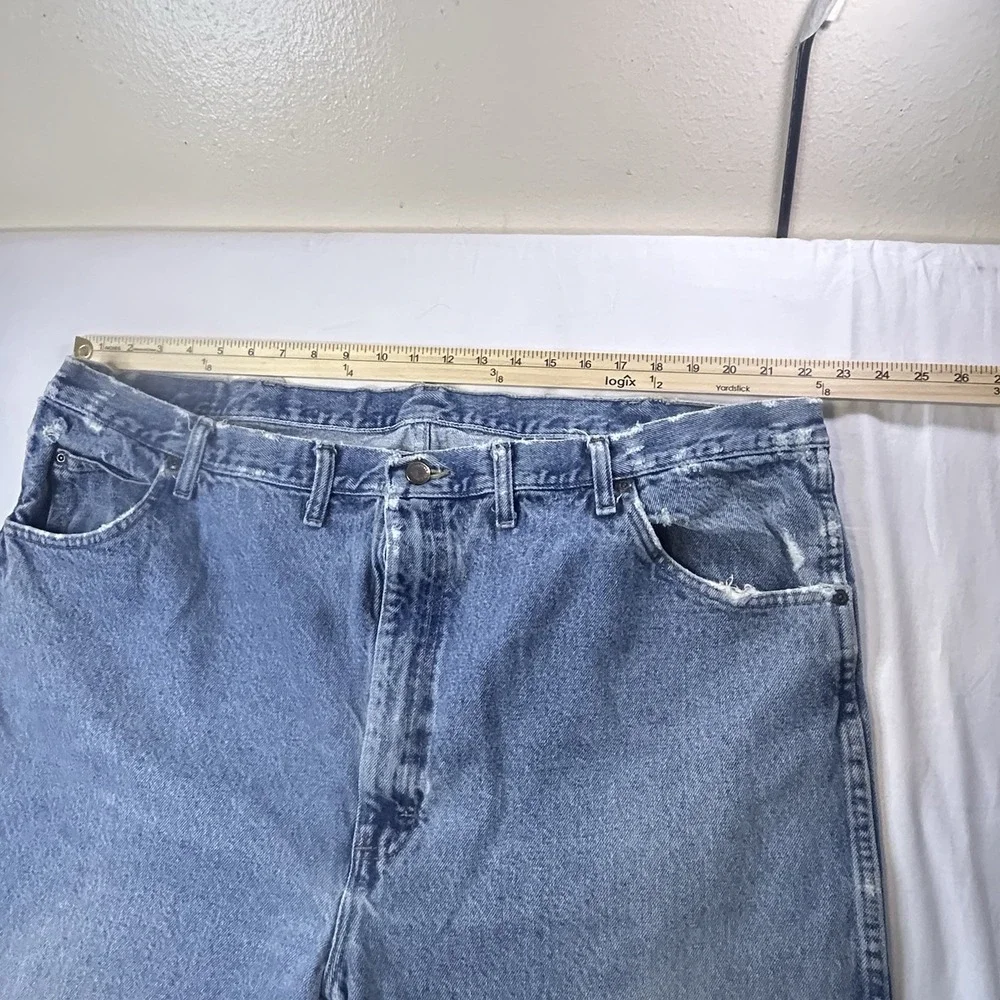 Wrangler‎ Loose Fit Jeans Mens 46x30 Light Wash Distressed Y2K Skater